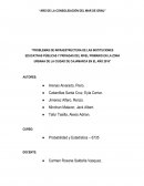 Problemas de la infraestructura de una institución educativa