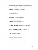 Trabajo de lectura e investigación OBRA: EL LAZARILLO DE TORMES