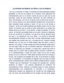 La amistad verdadera con Dios y con el prójimo