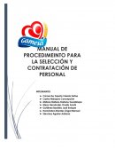 Manual de procedimiento para la selección y contratación de personal