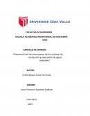 Planeación del funcionamiento de los sistemas de recolección y evacuación de aguas residuales