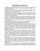 Elaboración de una reseña critica