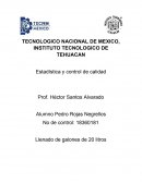 Estadística y control de calidad. Llenado de galones de 20 litros