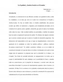 La Equidad y Justicia Social en el Ecuador