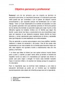 Objetivo personal y profesional