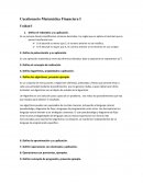 Cuestionario Matemática Financiera I
