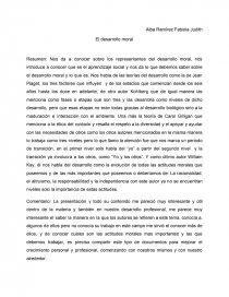 ETICA PROFESIONAL. El desarrollo moral. Página 1