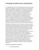 Variedad de diferencias individuales