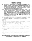 PROGRAMA DE CLAUSURA. CICLO ESCOLAR 2017 - 2018