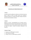 Normativa para Unidad Ambulancia S1