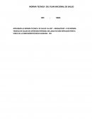 NORMA TECNICA DEL PLAN NACIONAL DE SALUD