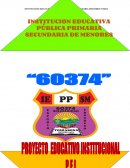 PROYECTO EDUCATIVO INSTITUCIONAL PEI IEPPSM N° 60374 - TERRABONA