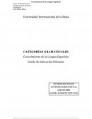 Trabajo grupal categorías gramaticales