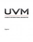 UVM Álgebra Actividad 1 – Resumen y ejercicios Resumen