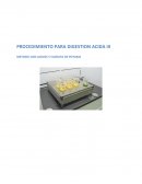 PROCEDIMIENTO PARA DIGESTION ACIDA III METODO: DOS ACIDOS Y CLORATO DE POTASIO