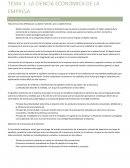 LA CIENCIA ECONOMICA DE LA EMPRESA