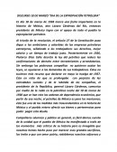DISCURSO 18 DE MARZO “DIA DE LA EXPROPIACIÓN PETROLERA”