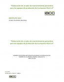 TECNICO EN CONTROL INDUSTRIAL “Elaboración de un plan de mantenimiento preventivo para los equipos de producción de la empresa Vital S.A”
