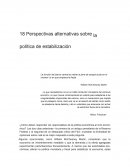 Perspectivas alternativas sobre la política de estabilización