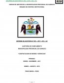 AUDITORIA DE CUMPLIMIENTO DE LA MUNICIPALIDAD DISTRITAL DE HUÁNUCO