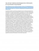 So de las modernas tecnologías de la información en la promoción de productos