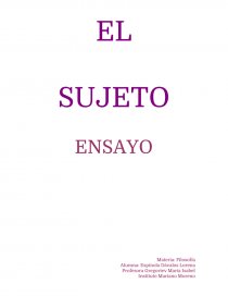 El sujeto. Página 1