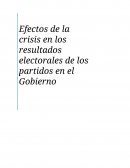Efectos de la crisis en los resultados electorales de los partidos en el Gobierno