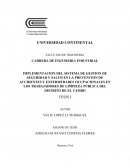 IMPLEMENTACION DEL SISTEMA DE GESTION DE SEGURIDAD Y SALUD EN LA PREVENCION DE ACCIDENTES