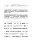 Competencias genéricas