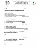 EVALUACIÓN DEL PRIMER PARCIAL DEL SEGUNDO QUIMESTRE