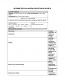 INFORME DE EVALUACIÓN PSICOLÓGICA INFANTIL