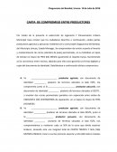 CARTA DE COMPROMISO ENTRE PRODUCTORES