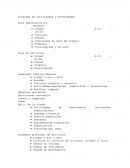 Programa de actividades o necesidades