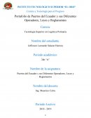 Portafolio de Puertos del Ecuador y sus Diferentes Operadores, Leyes y Reglamentos