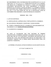 ACTA DE ASAMBLEA PARA RECONOCIMIENTO DE AVECINDADO - Informes - aide2017