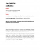 CALENDARIO CIUDADES Osaka