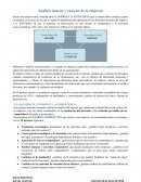 ANALISIS INTERNO Y EXTERNO DE LA EMPRESA