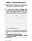 Tratamientos para la Protección de Datos de Carácter Personal según el nuevo RGPD