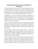 GLOBALIZACION: EFECTO EN LOS DERECHOS HUMANOS
