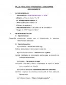 TALLER PSICOLÓGICO “APRENDIENDO A COMUNICARME ADECUADAMENTE”