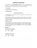 HIDROXIDOS METALICOS Y SALES BINARIAS