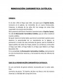 RENOVACIÓN CARISMÁTICA CATÓLICA