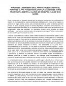 ANÁLISIS DE LO EXPUESTO EN EL ARTÍCULO PUBLICADO POR EL PERIÓDICO EL PAÍS "UN ESCÁNDALO POR LA APARICIÓN DE CARNE FRAUDULENTA DESATA LA ALARMA EN BRASIL" EL PASADO 19 DE MARZO