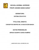 CONCEPTOS DENTRO DE LA EDUCACION BASICA
