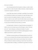 Qué es para mí ser humano?