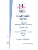 MATERIA INTERCULTURALIDAD Y EDUCACIÓN ESPECIAL