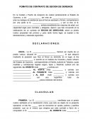 FORMATO DE CONTRATO DE SECION DE DERECHOS