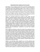 CRISIS MIGRATORIA VENEZOLANA EN ECUADOR