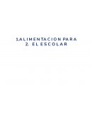Alimentación para el Escolar