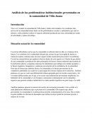 Análisis de las problemáticas habitacionales presentadas en la comunidad de Villa Juana